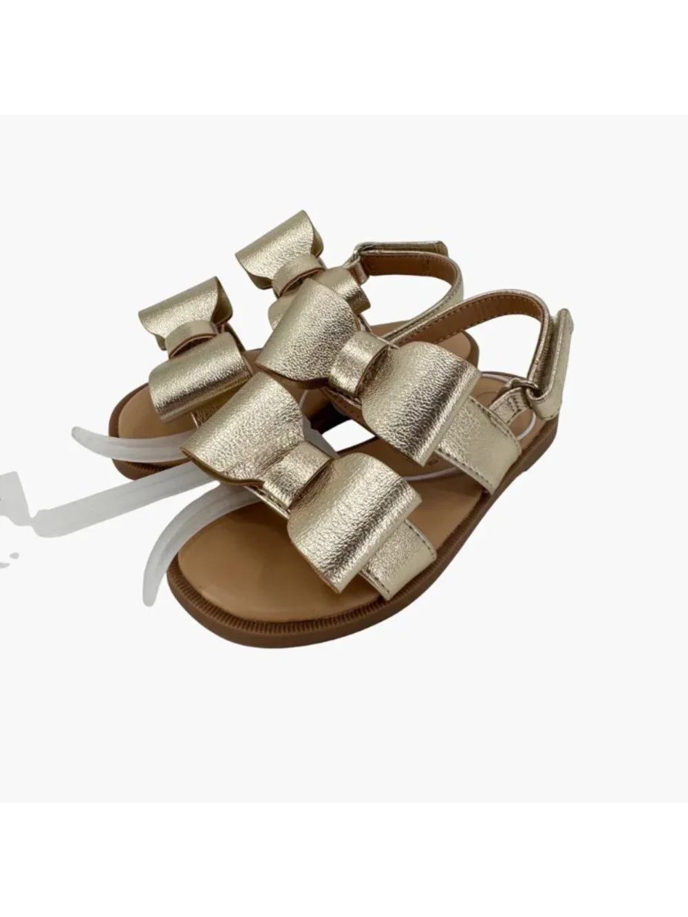 NEW Cat & Jack Toddler Girls' Ruby Bow Sandals - Gold